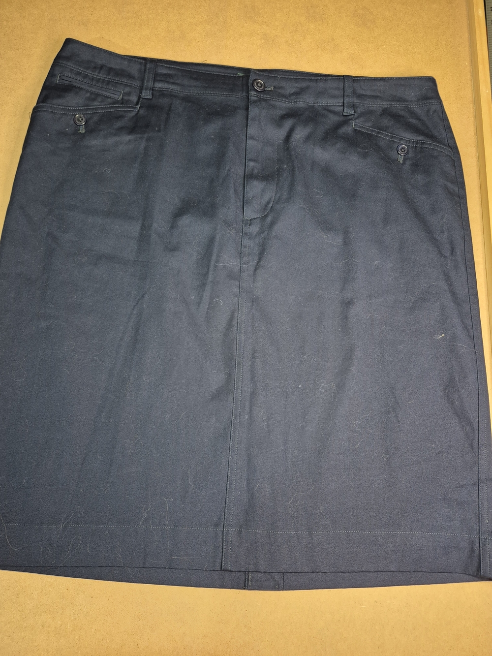 Lauren Ralph Lauren Navy A-Line Midi Skirt 4015/4